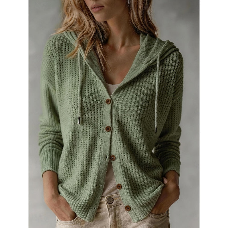 Glenara | Women's Hooded Button-Front Cardigan