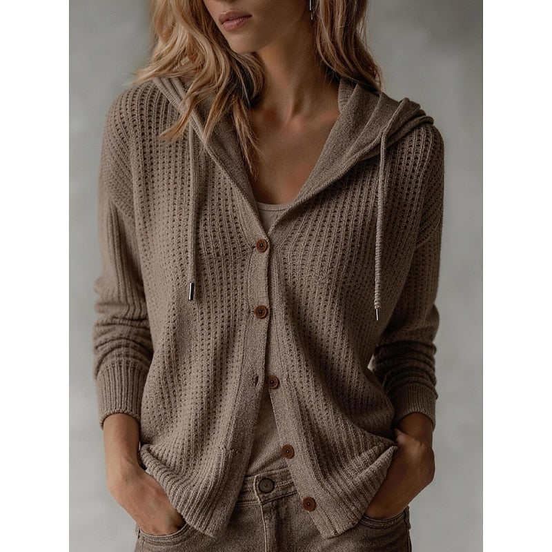 Glenara | Women's Hooded Button-Front Cardigan