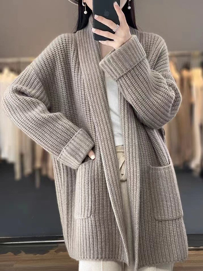 Halvara | Women's Open Front Cardigan Knit Sweater