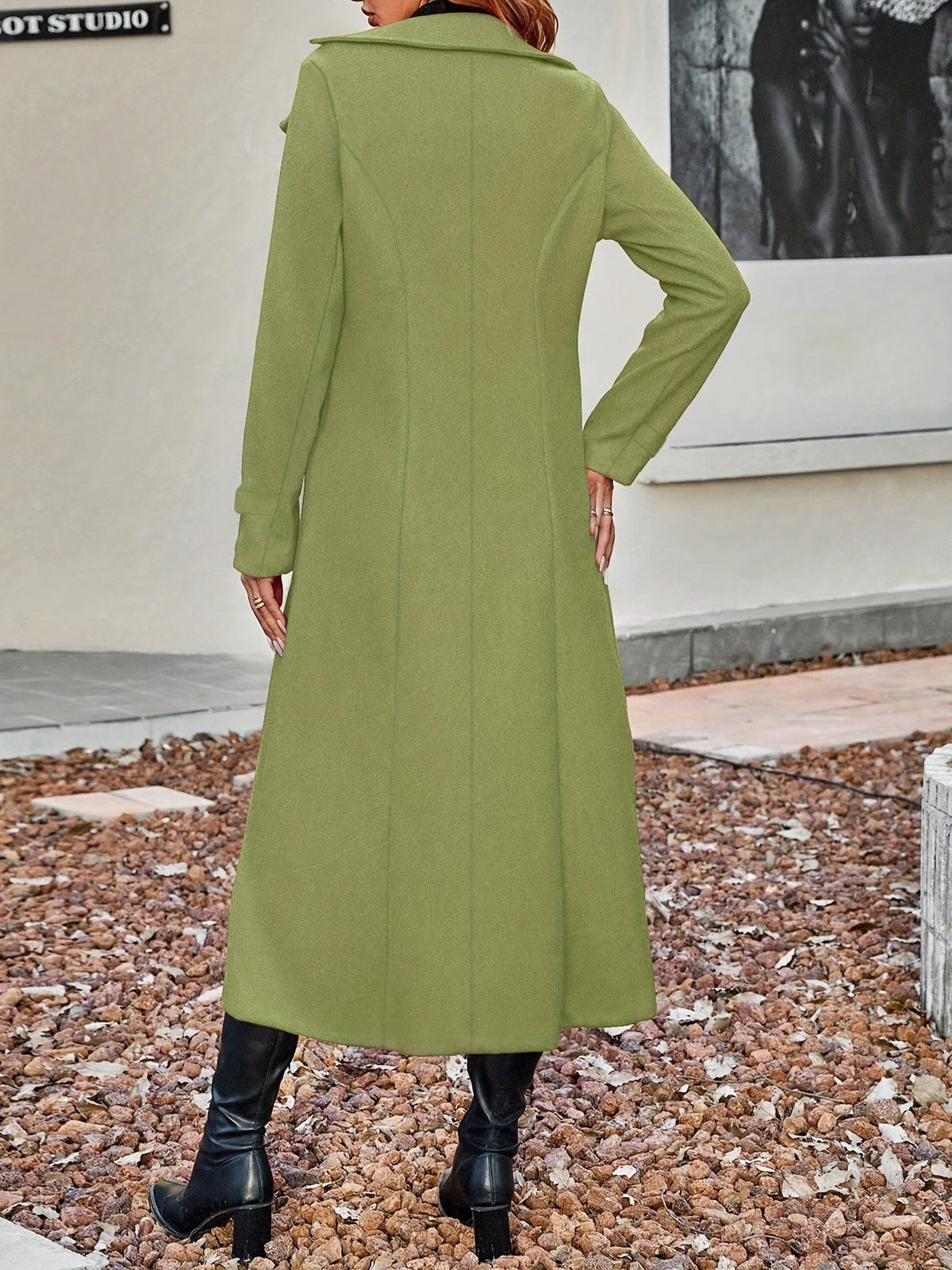 Halveth | Women's Winter Coat Double-Breasted Long