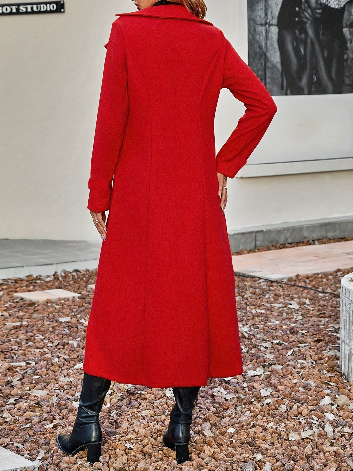 Halveth | Women's Winter Coat Double-Breasted Long
