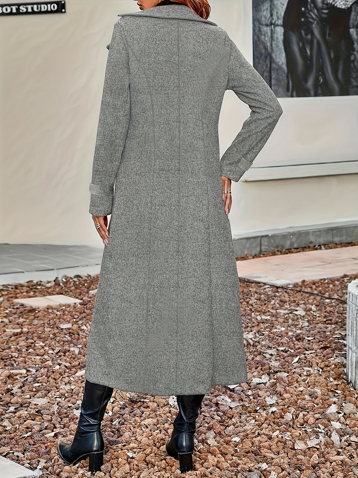 Halveth | Women's Winter Coat Double-Breasted Long