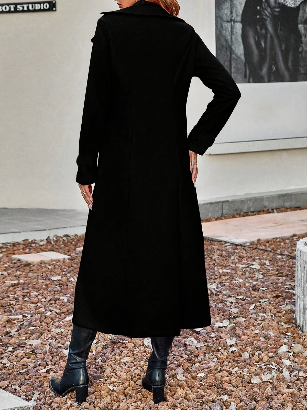 Halveth | Women's Winter Coat Double-Breasted Long
