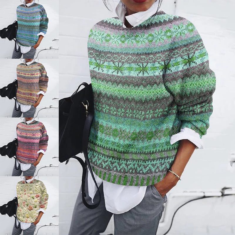 Halvindra | Women's Christmas Sweater Fair Isle Pullover