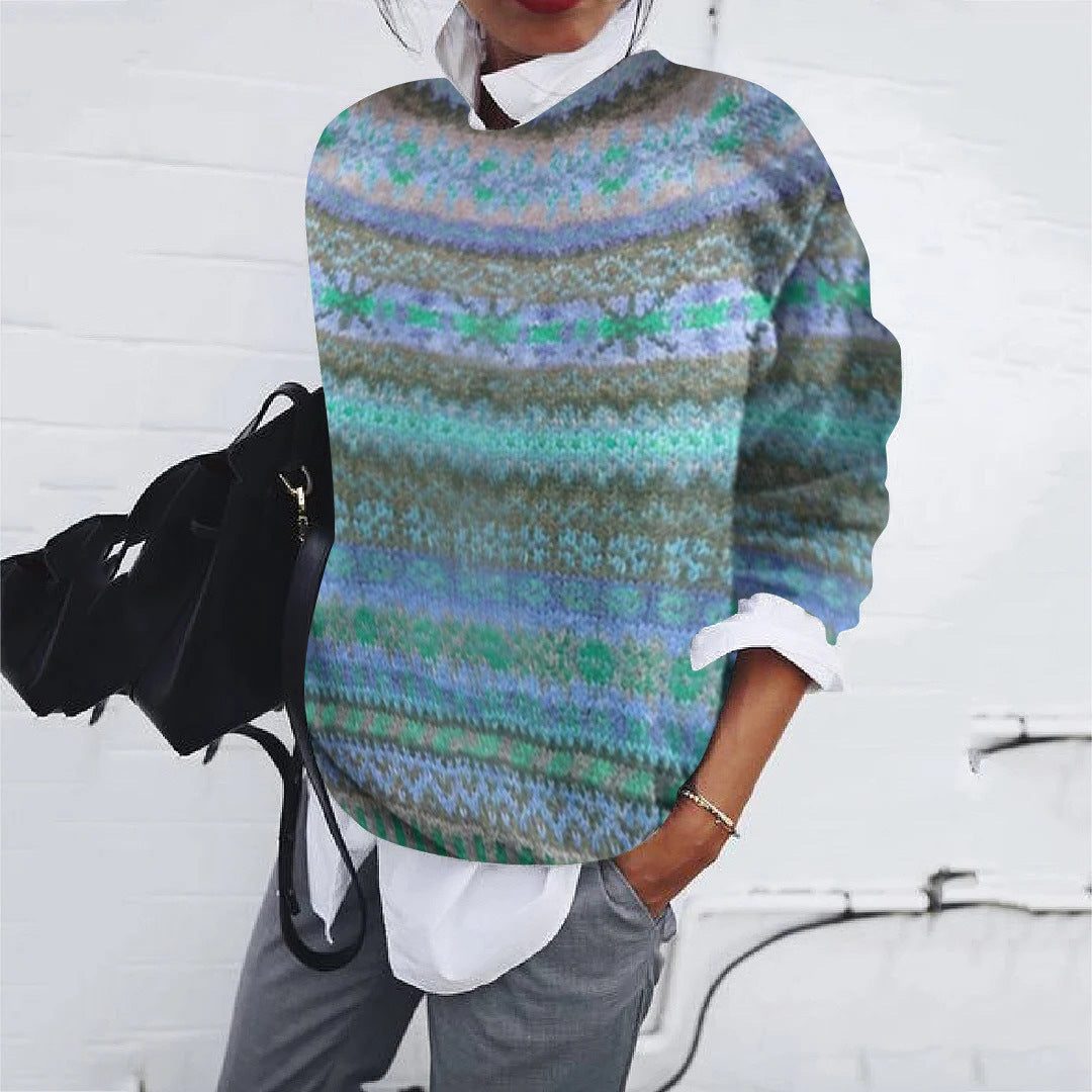 Halvindra | Women's Christmas Sweater Fair Isle Pullover
