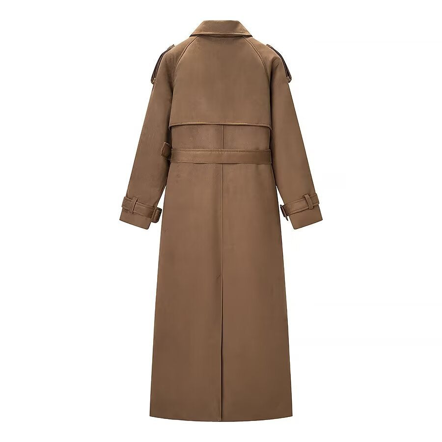 Halvorne | Women's Long Belted Trench Coat
