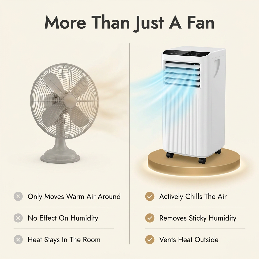 Mobile Air Conditioner – Portable 9000 BTU Air Con Unit with Dehumidifier & 24H Timer