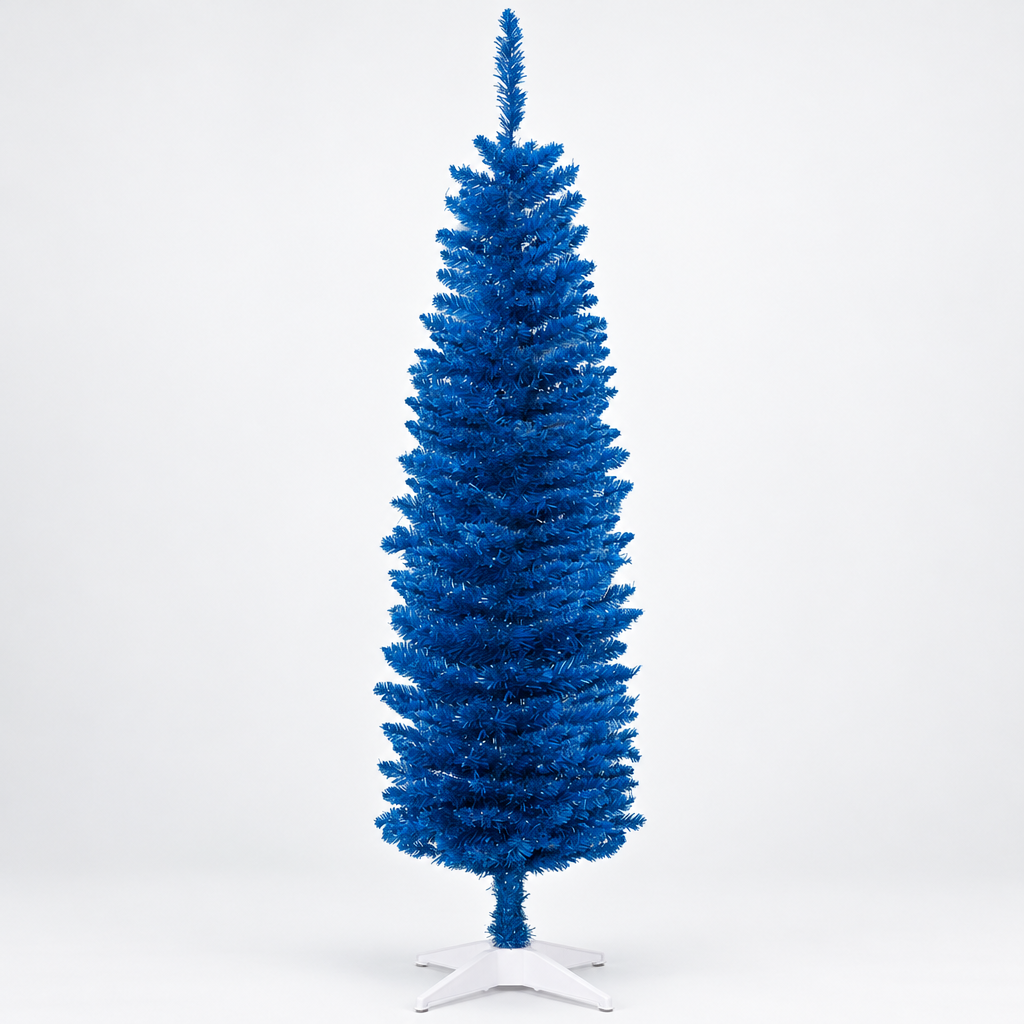Blue Pencil Christmas Tree 5ft – studio photo