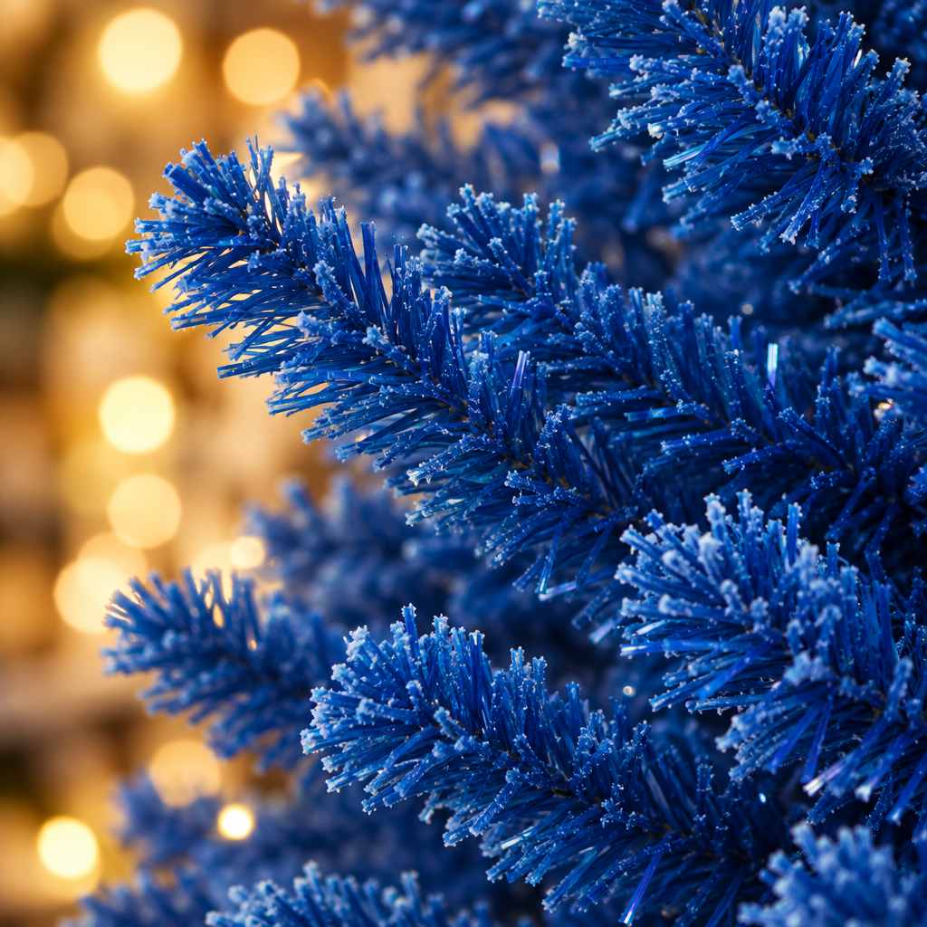 Blue Pencil Christmas Tree 5ft – branch close-up