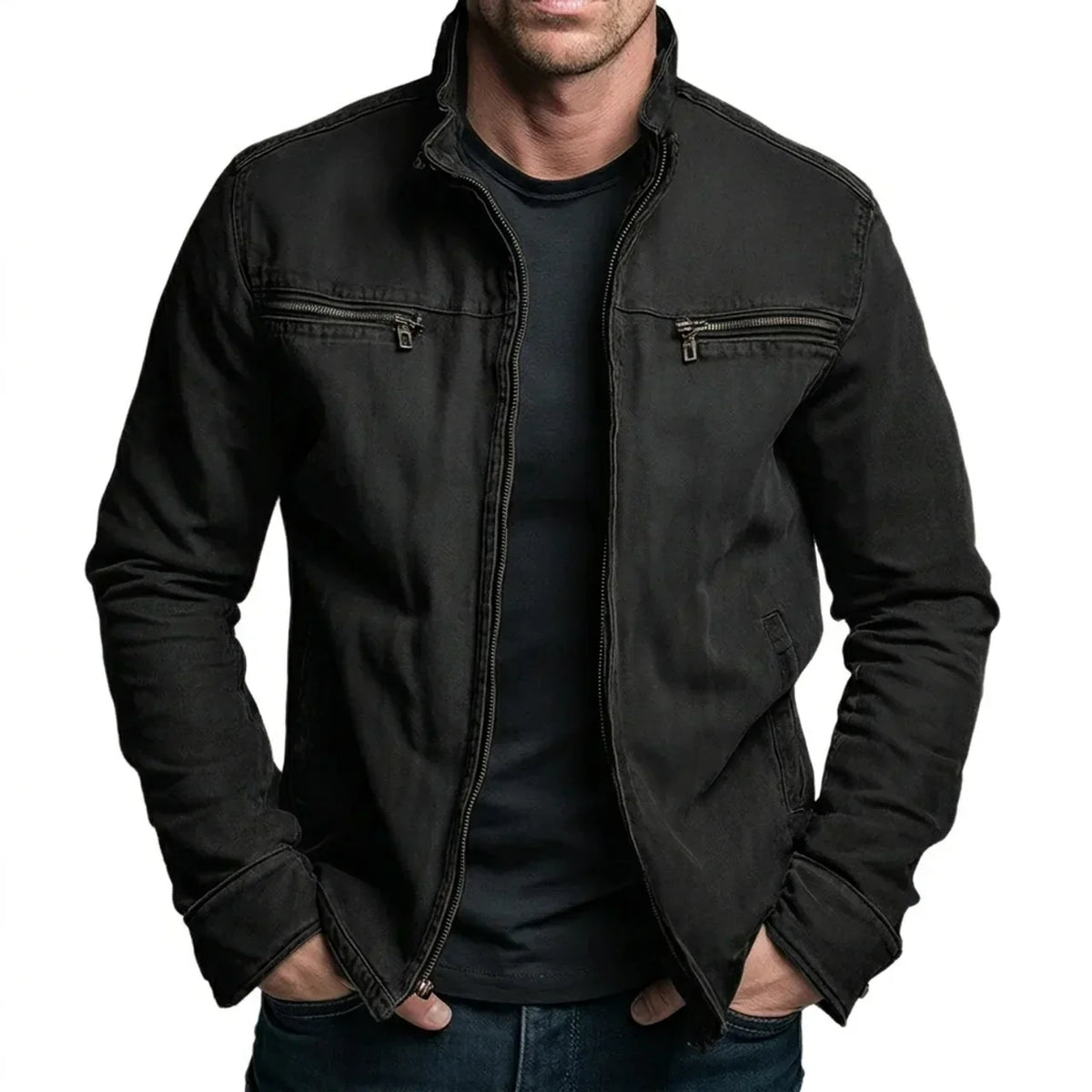 Philip | Men's Cotton Casual Jacket Structured Relaxed Fit