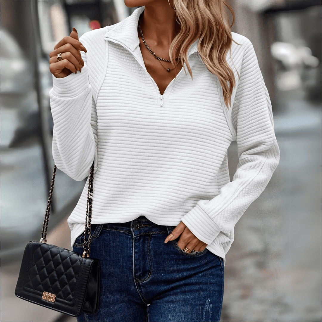 Lavra | Women's Half-Zip Pullover Sweater