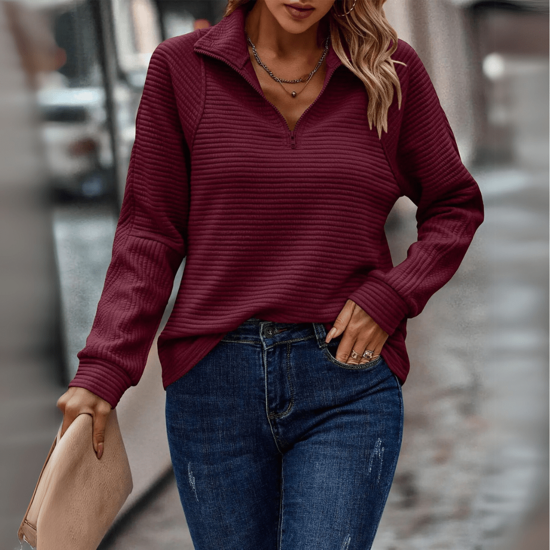 Lavra | Women's Half-Zip Pullover Sweater