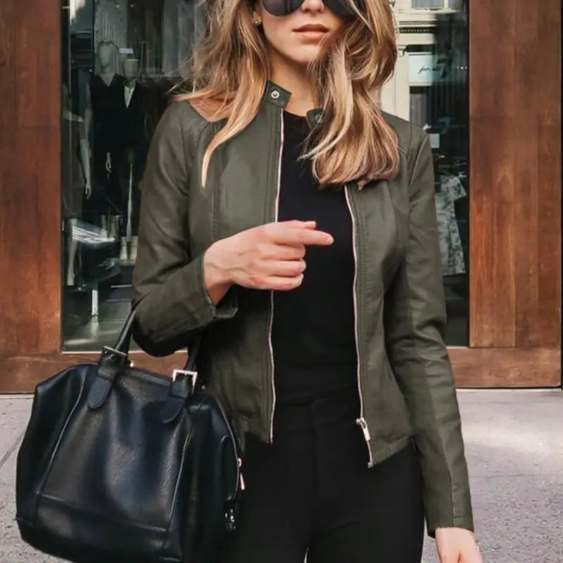 Lorindel | Women's PU Leather Slim Fit Jacket