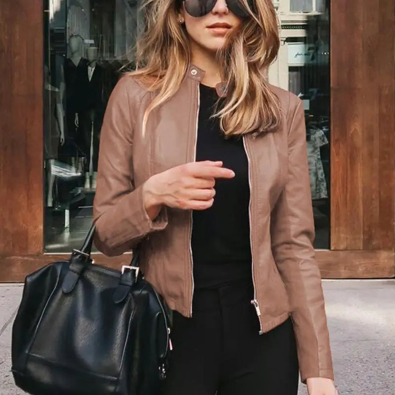 Lorindel | Women's PU Leather Slim Fit Jacket