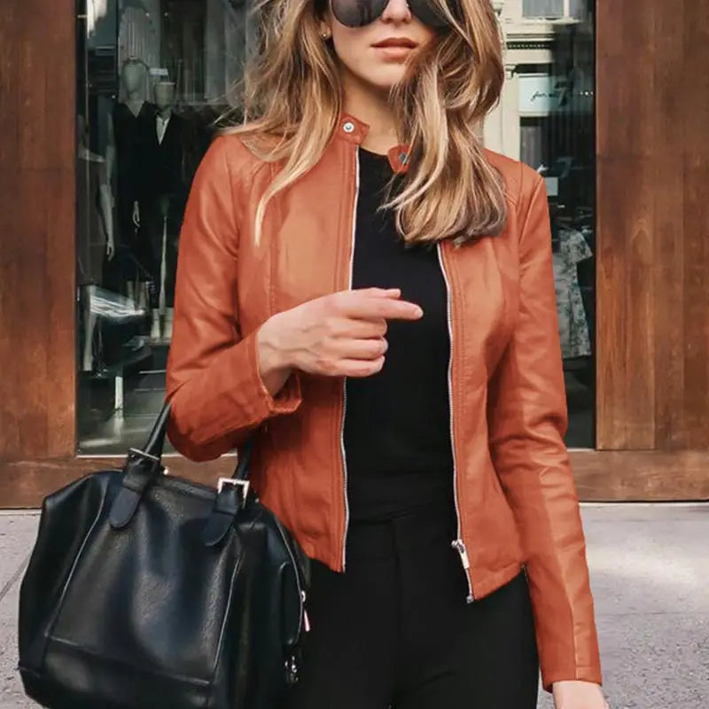 Lorindel | Women's PU Leather Slim Fit Jacket