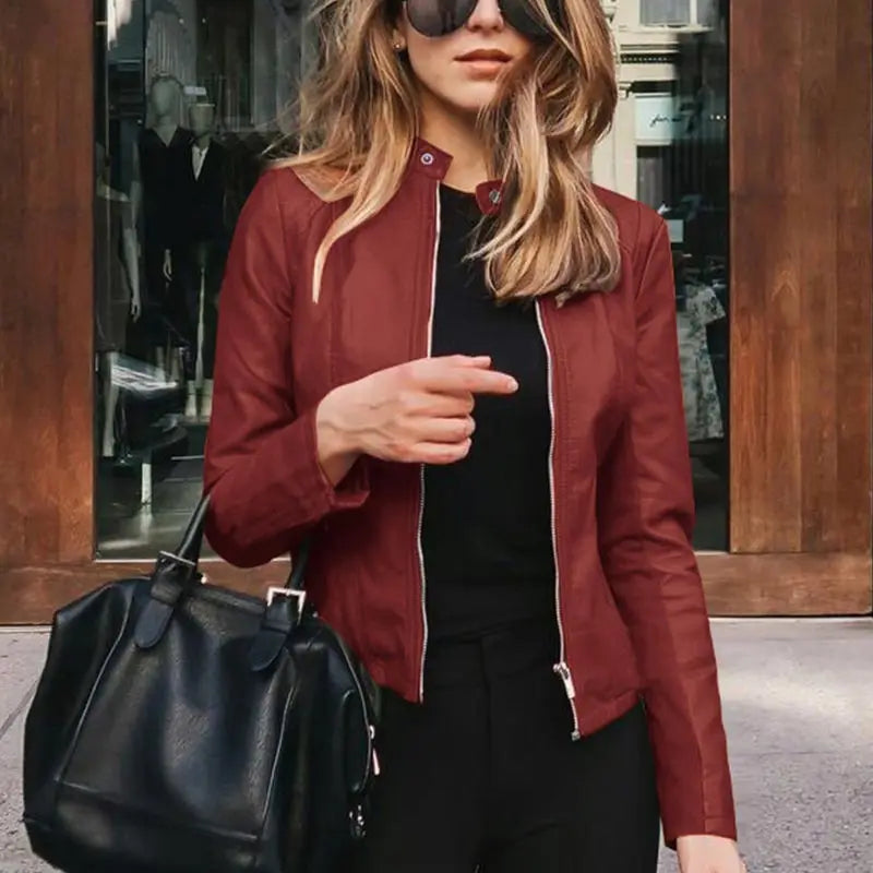 Lorindel | Women's PU Leather Slim Fit Jacket