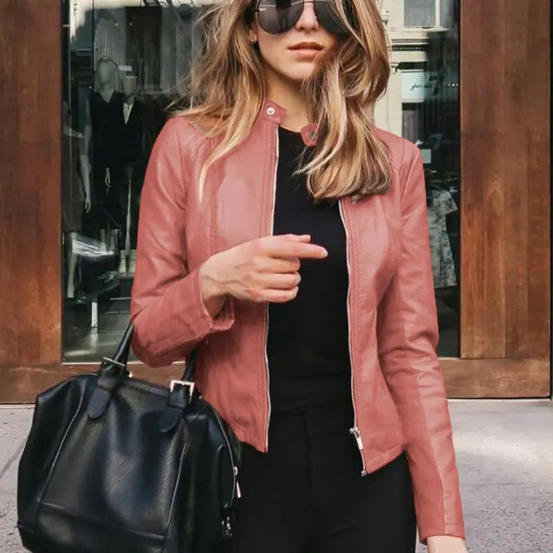 Lorindel | Women's PU Leather Slim Fit Jacket