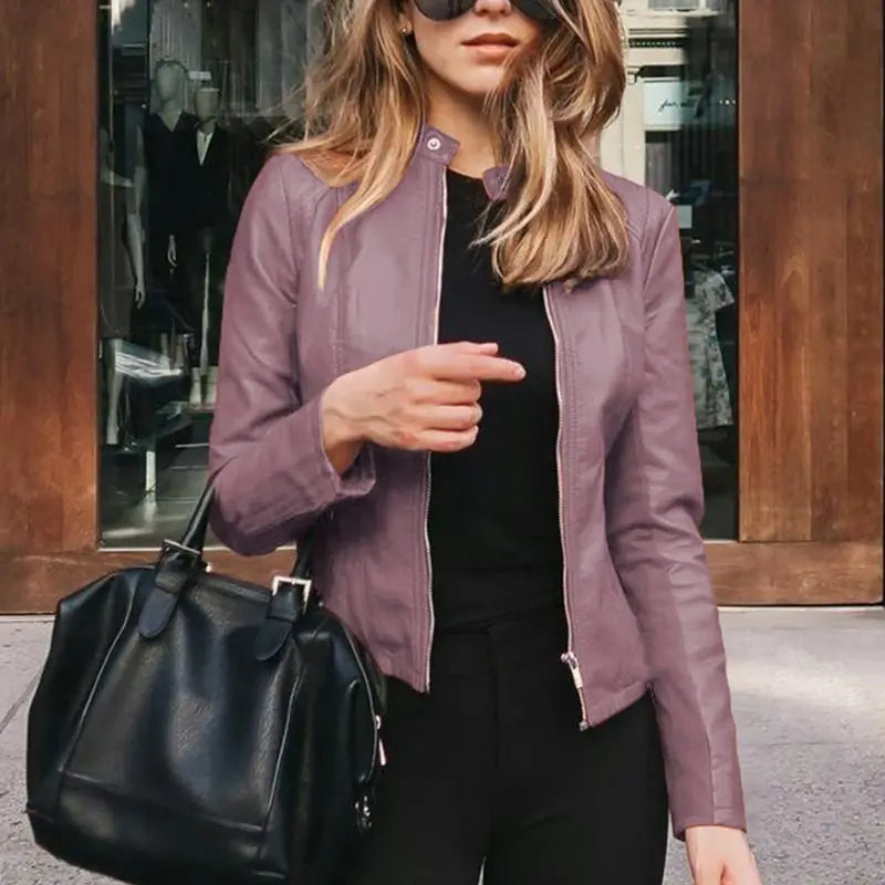 Lorindel | Women's PU Leather Slim Fit Jacket
