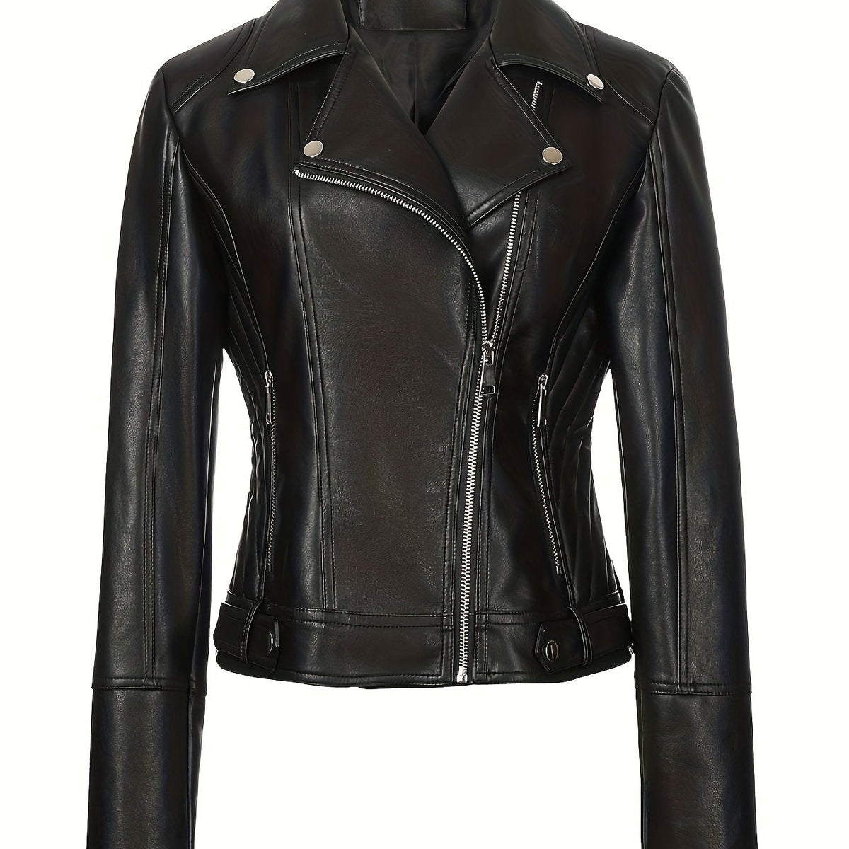 Lorvaine | Women's Faux Leather Biker Jacket