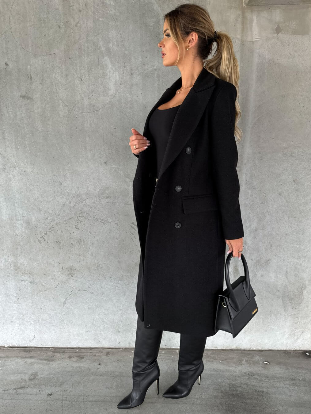 Lorvaine | Women's Long Winter Coat Double-Breasted