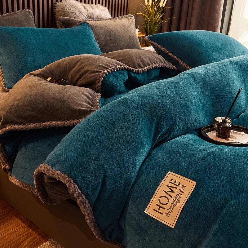 Luxurious Velvet Fleece Duvet Cover Set - PlushHaven