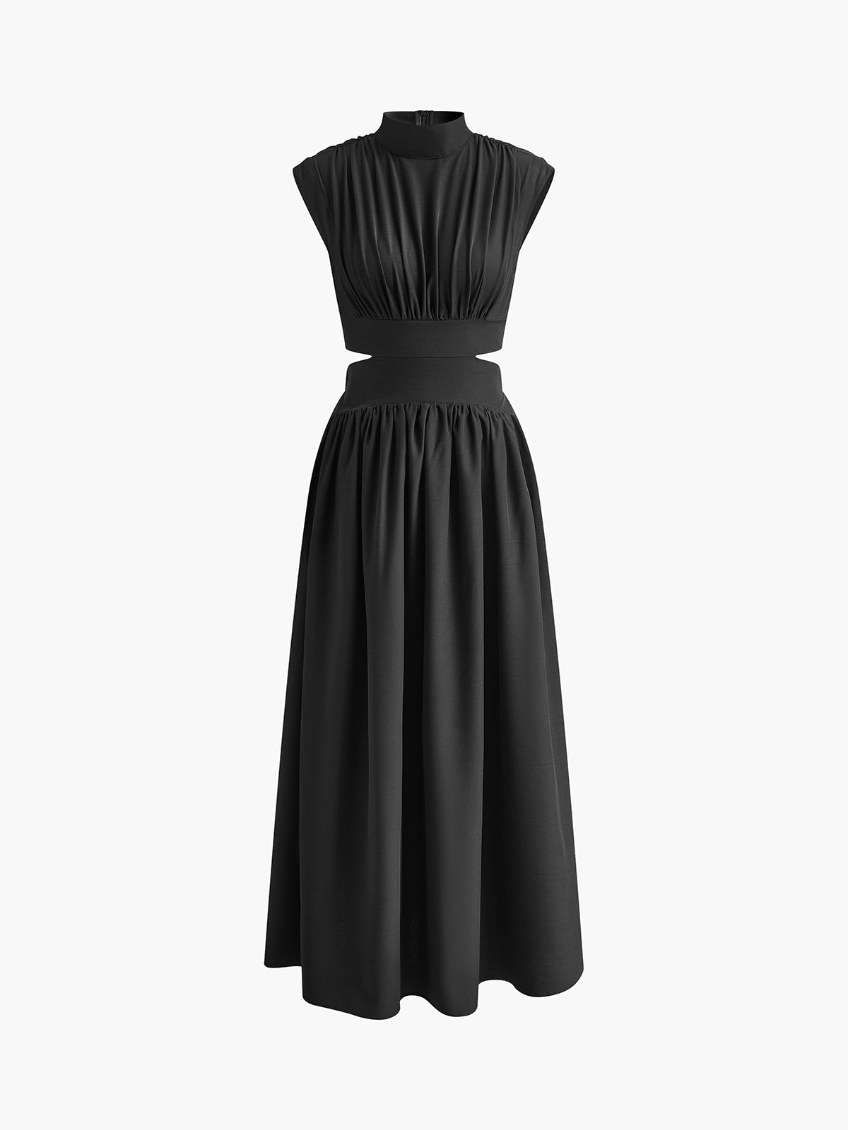 Blanc | Women's Mock Neck Cutout Maxi Dress Sleeveless Occasion Dress