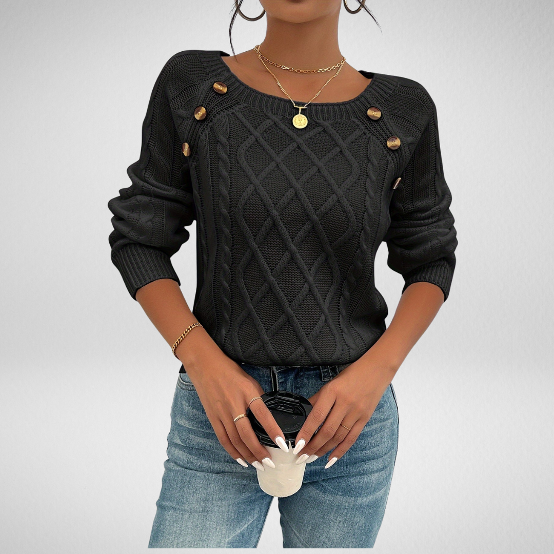 Odaline | Women's Cable Knit Pullover Sweater