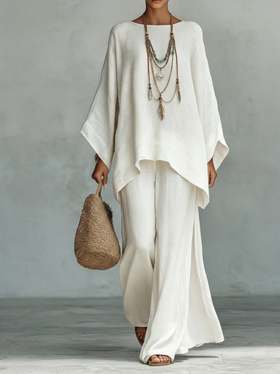 Women's Two-Piece Set Oversized Long Sleeve Top and Pants