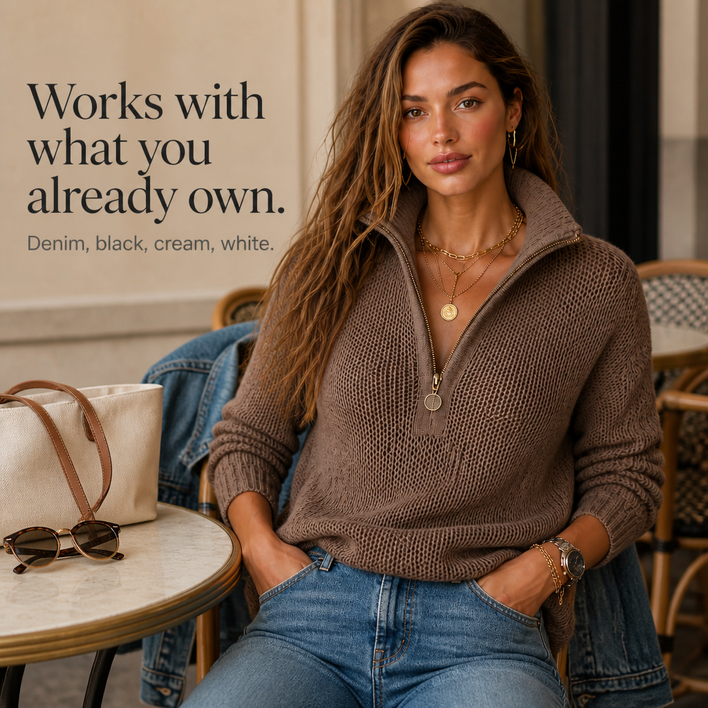 Orvana | Women's Half-Zip Knit Sweater