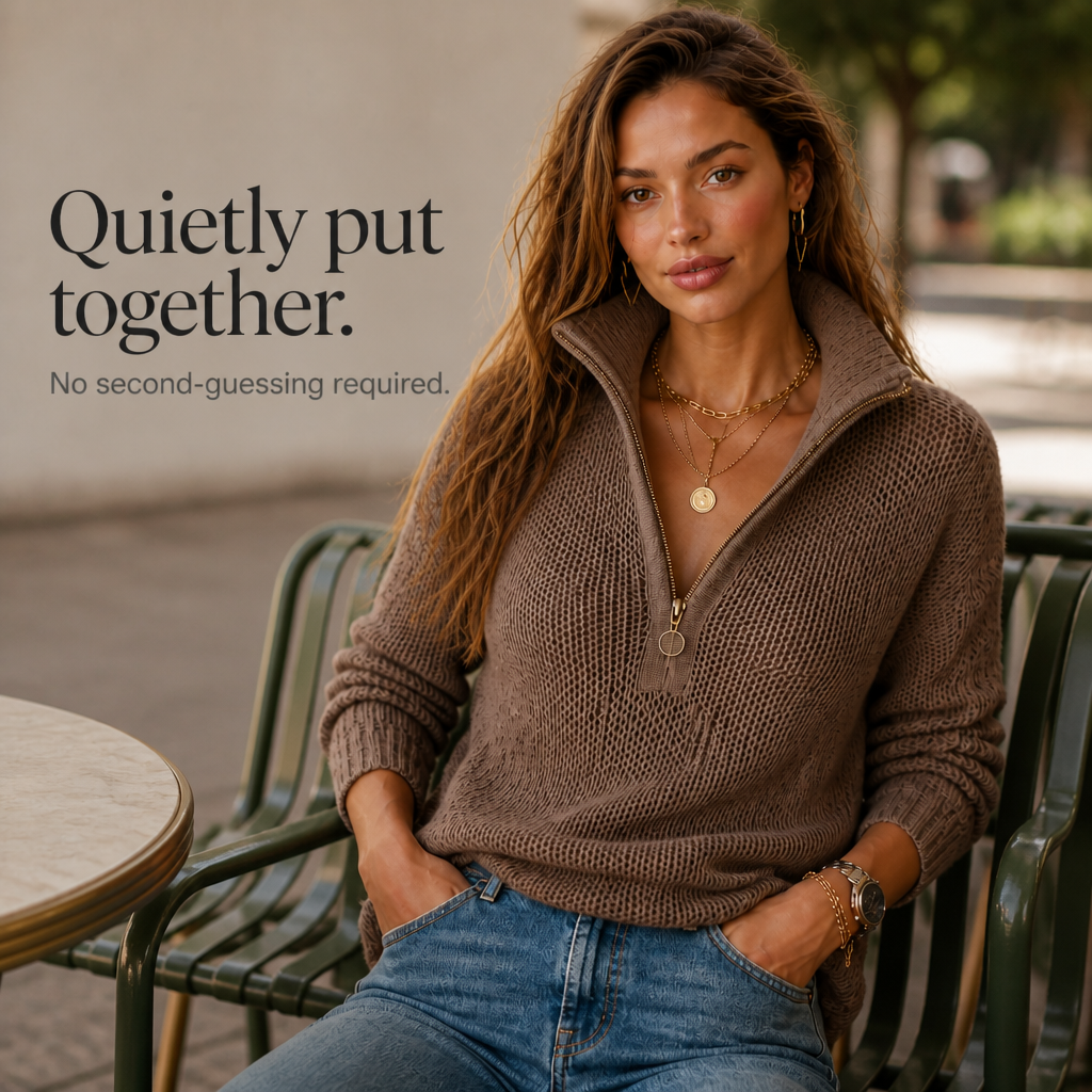 Orvana | Women's Half-Zip Knit Sweater