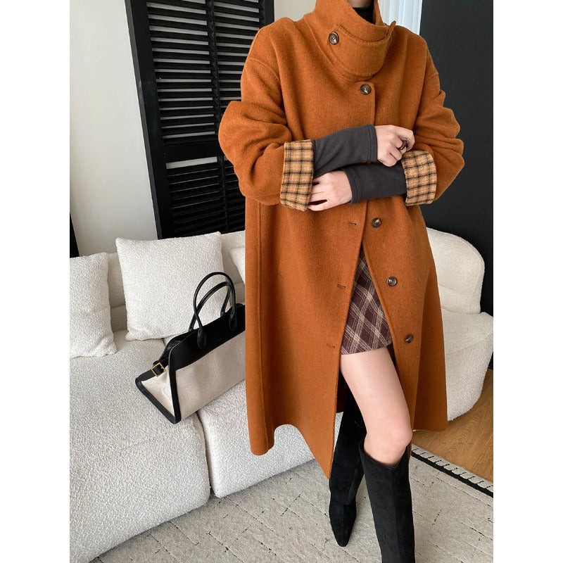 Orvella | Women's Long Winter Coat Stand Collar