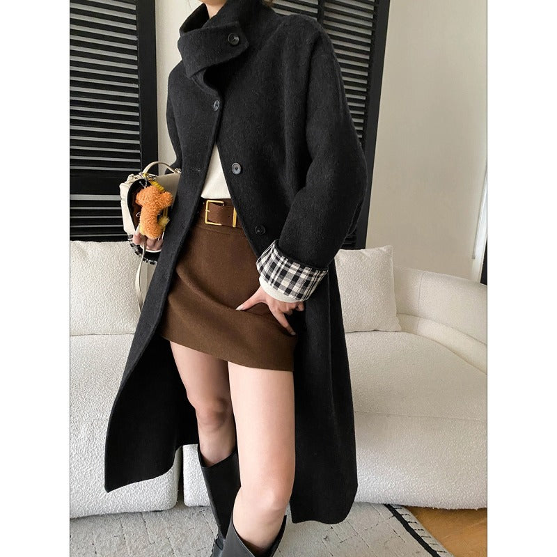 Orvella | Women's Long Winter Coat Stand Collar
