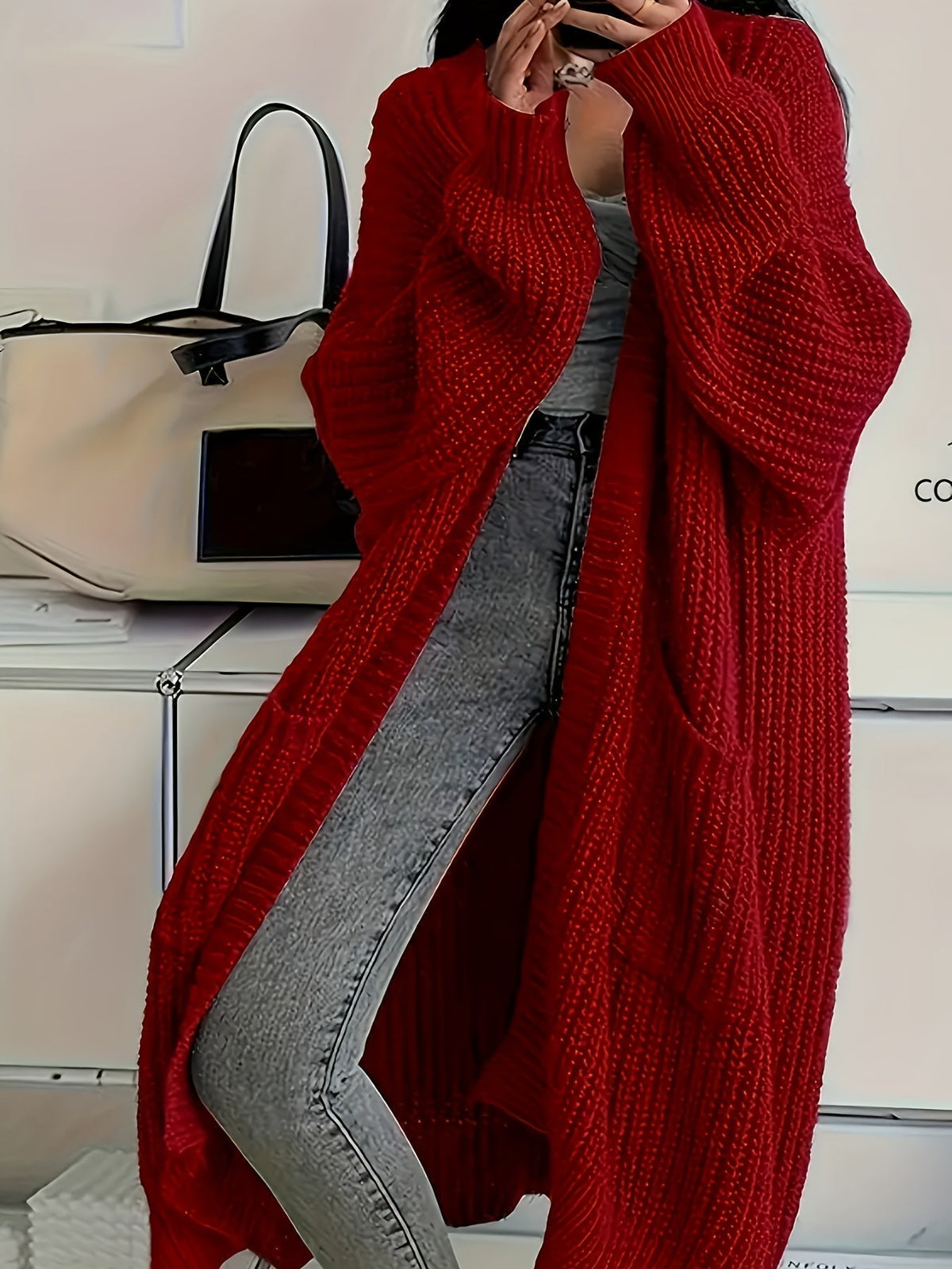 Rowena | Women's Oversized Long Knit Cardigan