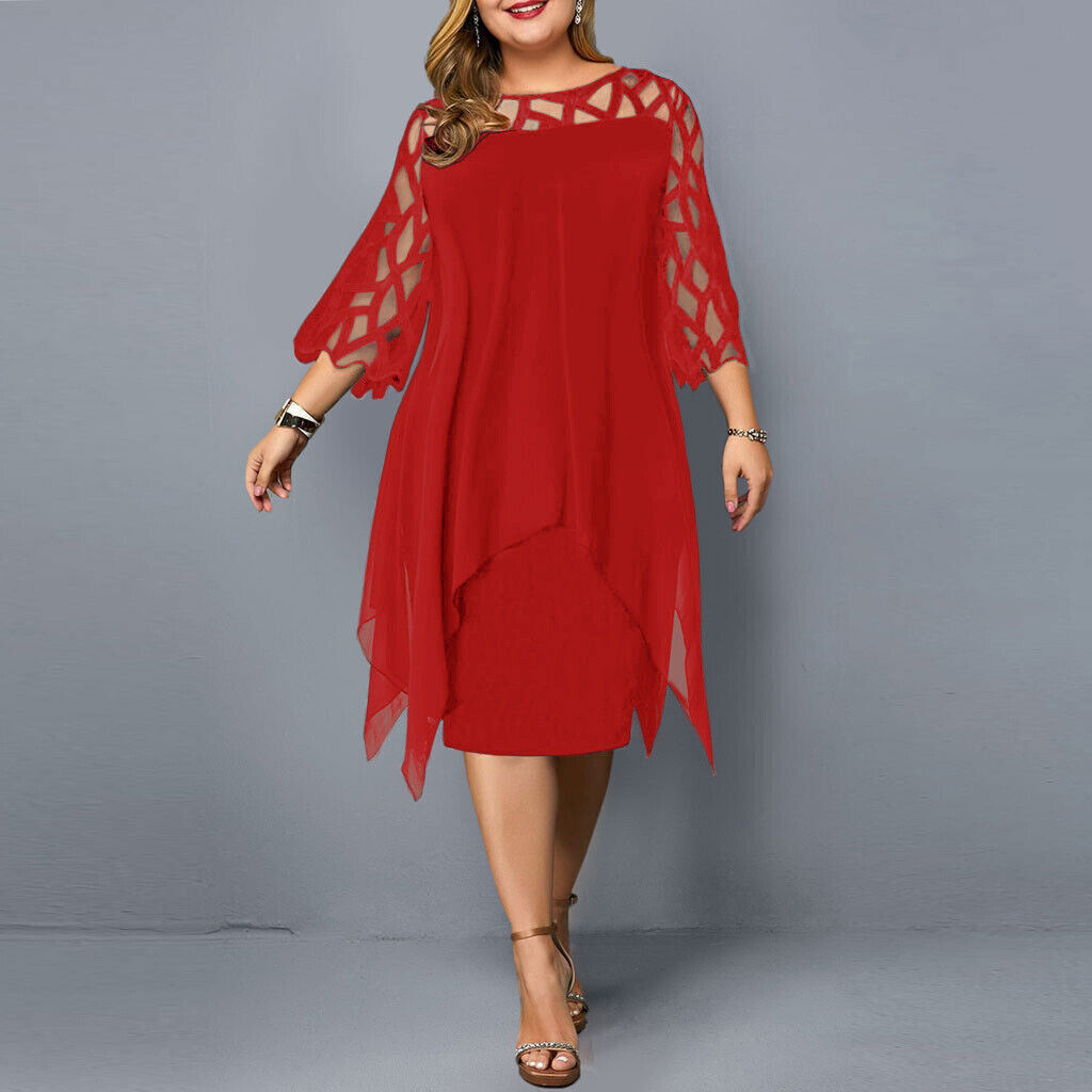 Stella | Women's Plus Size Flowy Draped Midi Dress