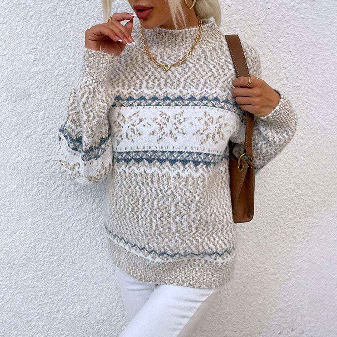 Selvaine | Women's Snowflake Fair Isle Knit Sweater