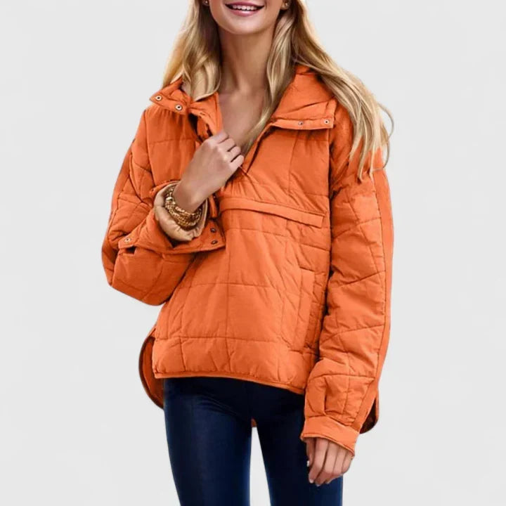 Selvine | Women's Quilted Puffer Pullover Jacket