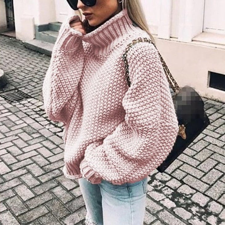 Serafina | Women's Oversized Chunky Knit Turtleneck Sweater