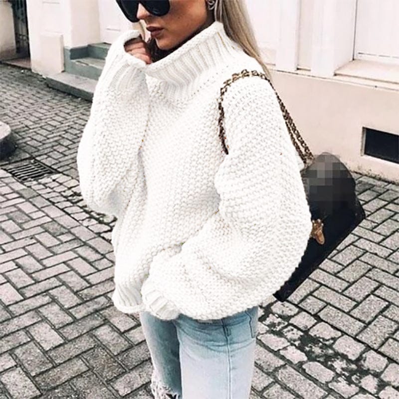 Serafina | Women's Oversized Chunky Knit Turtleneck Sweater