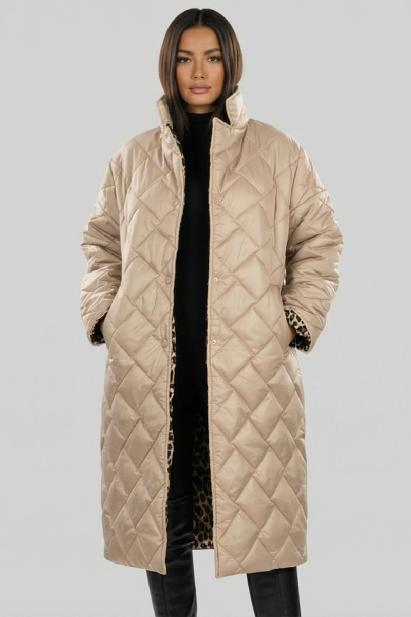 Sylvara | Women's Reversible Quilted Puffer Coat
