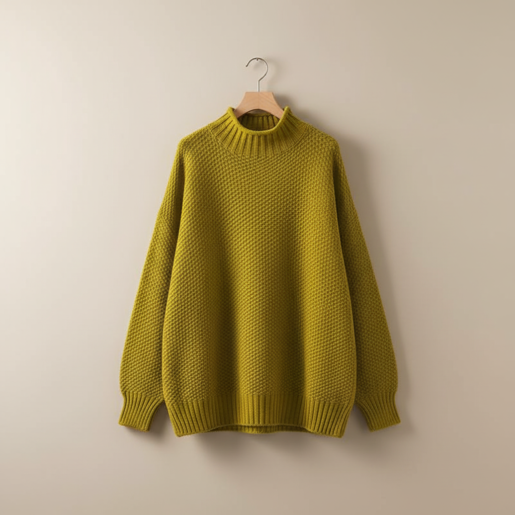Thalia | Women's Mock Neck Knit Pullover Sweater