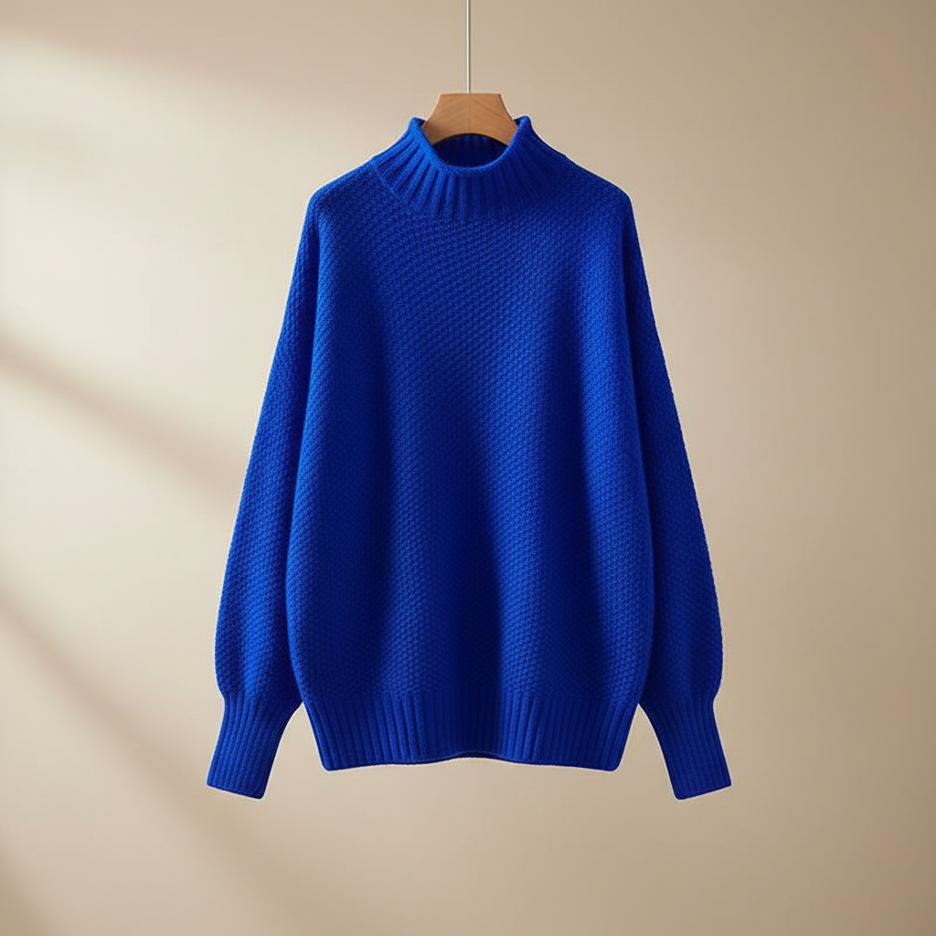 Thalia | Women's Mock Neck Knit Pullover Sweater