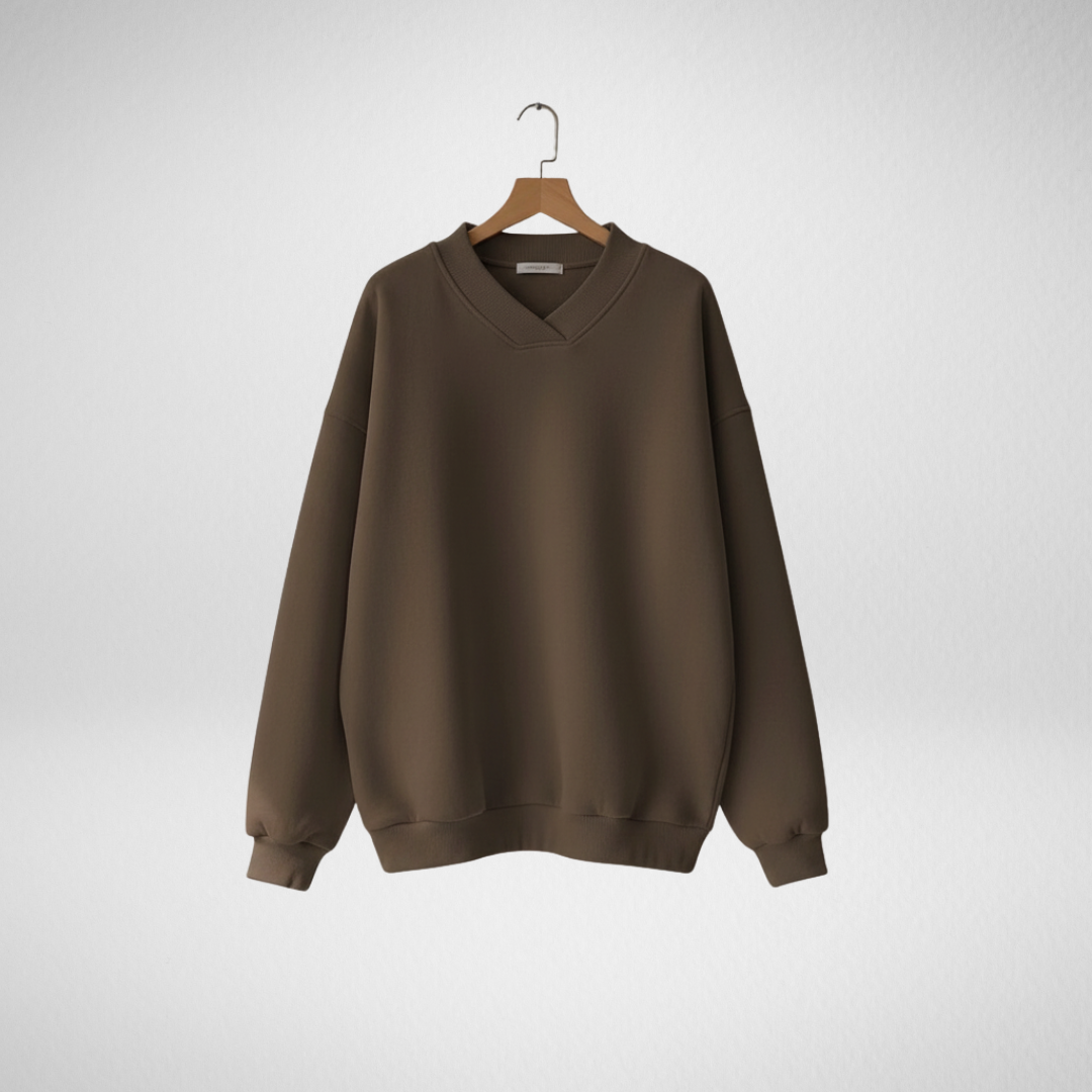 Thessaly | Women's Oversized V-Neck Pullover Sweater