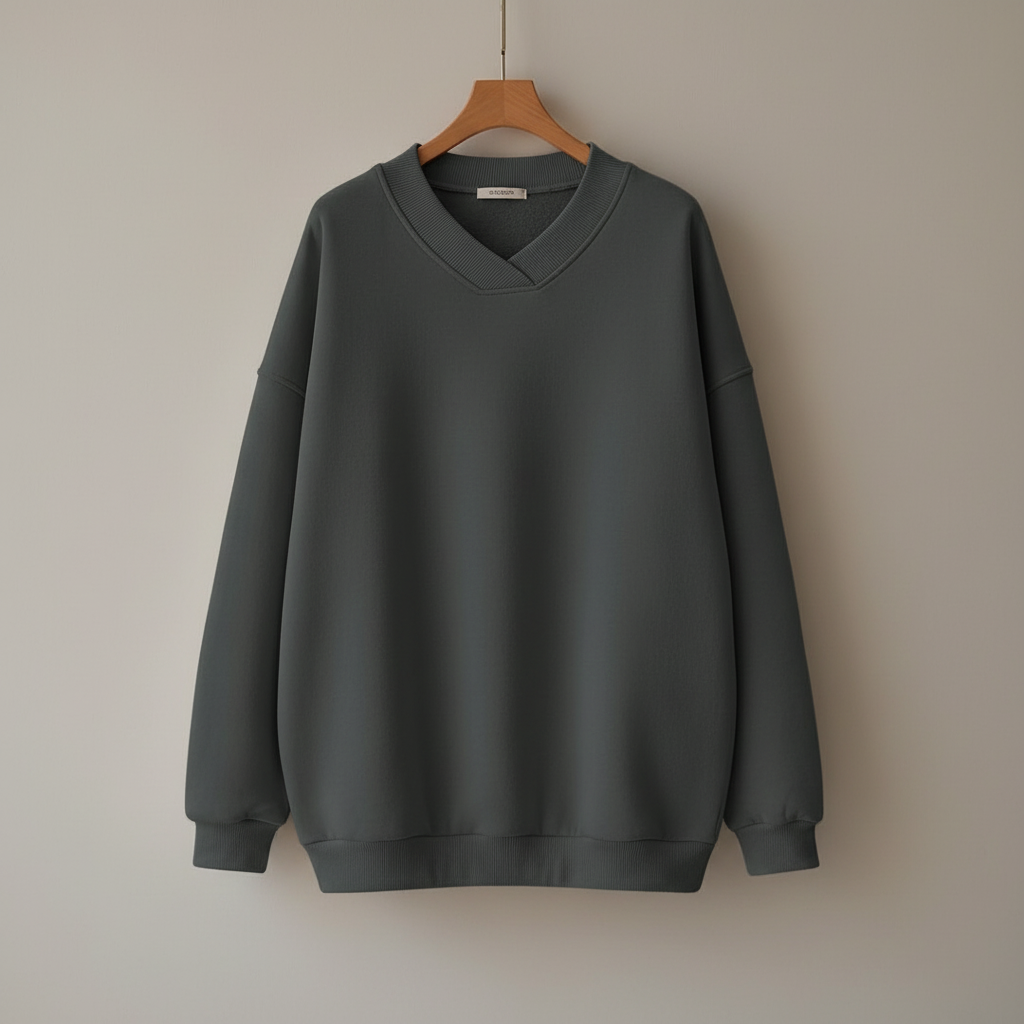 Thessaly | Women's Oversized V-Neck Pullover Sweater