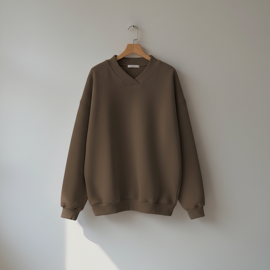 Thessaly | Women's Oversized V-Neck Pullover Sweater