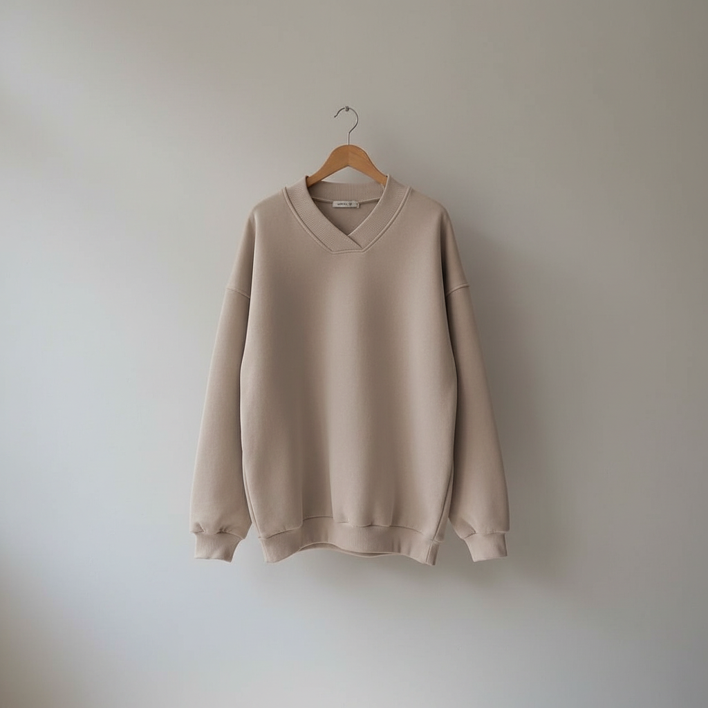 Thessaly | Women's Oversized V-Neck Pullover Sweater