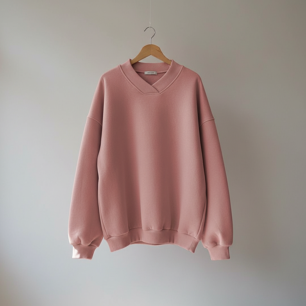 Thessaly | Women's Oversized V-Neck Pullover Sweater