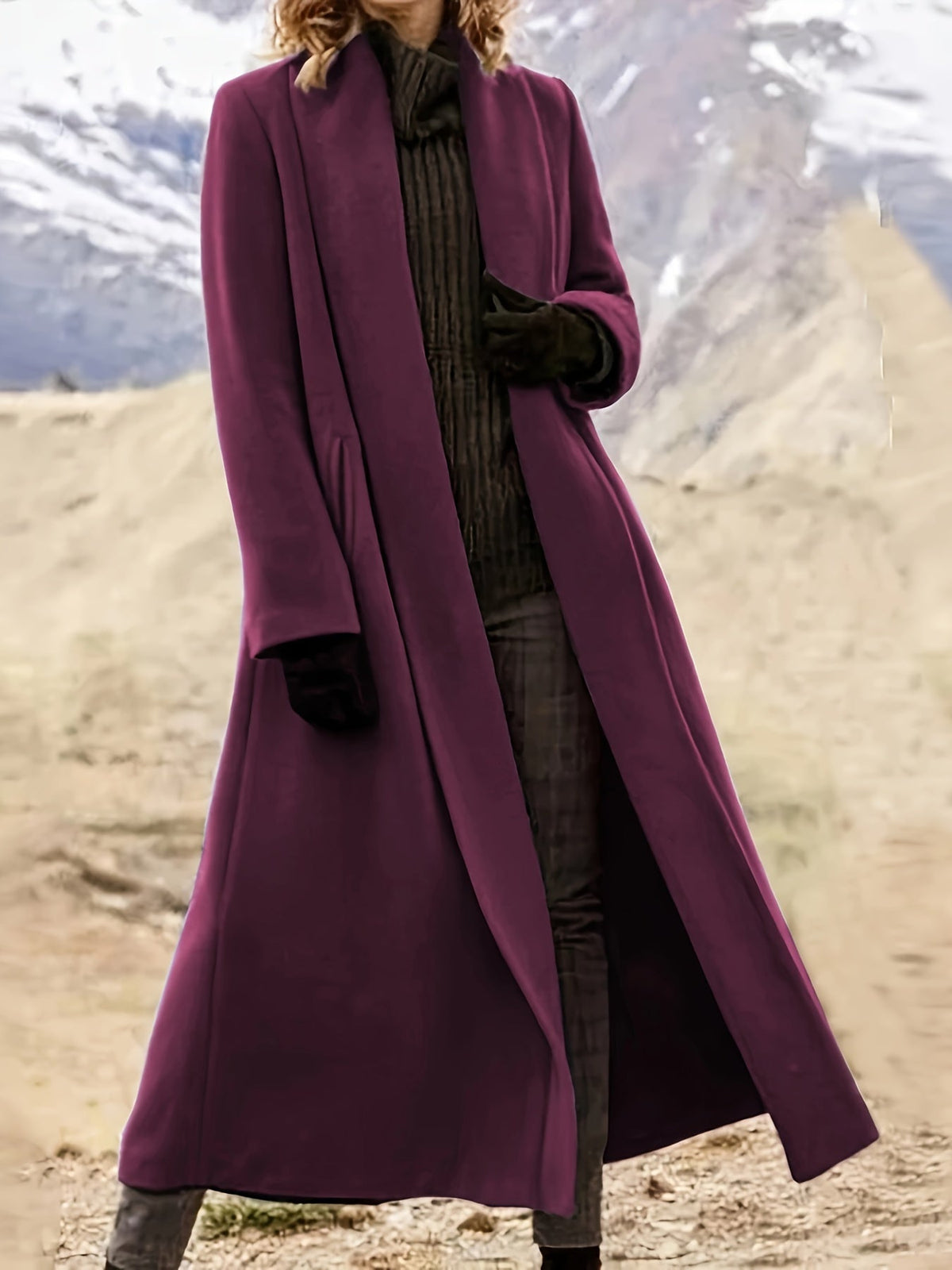 Threnelle | Women's Long Open Front Coat
