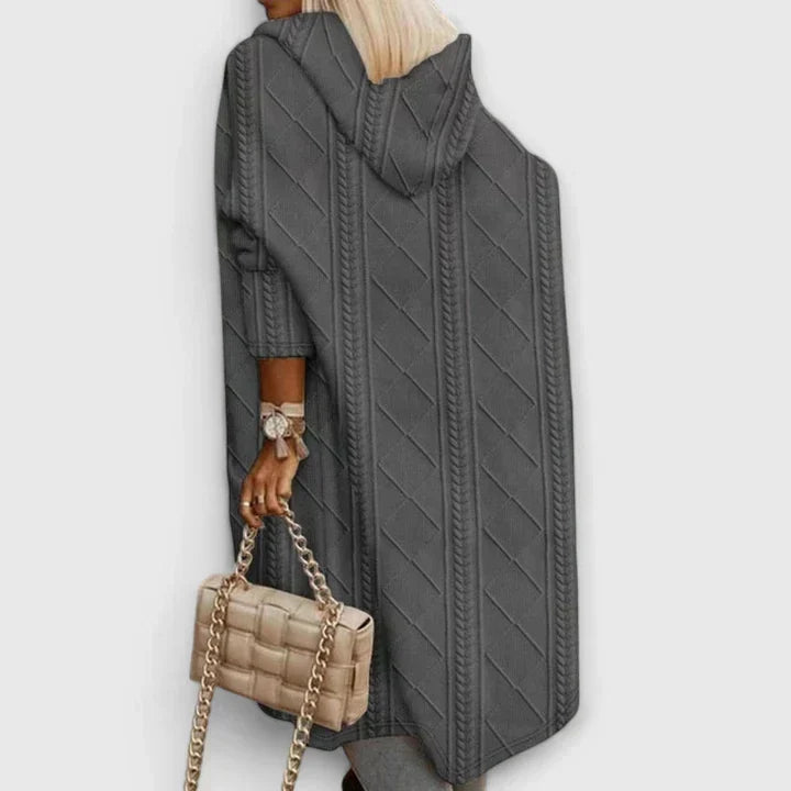 Tivara | Women's Hooded Cable Knit Cardigan Sweater
