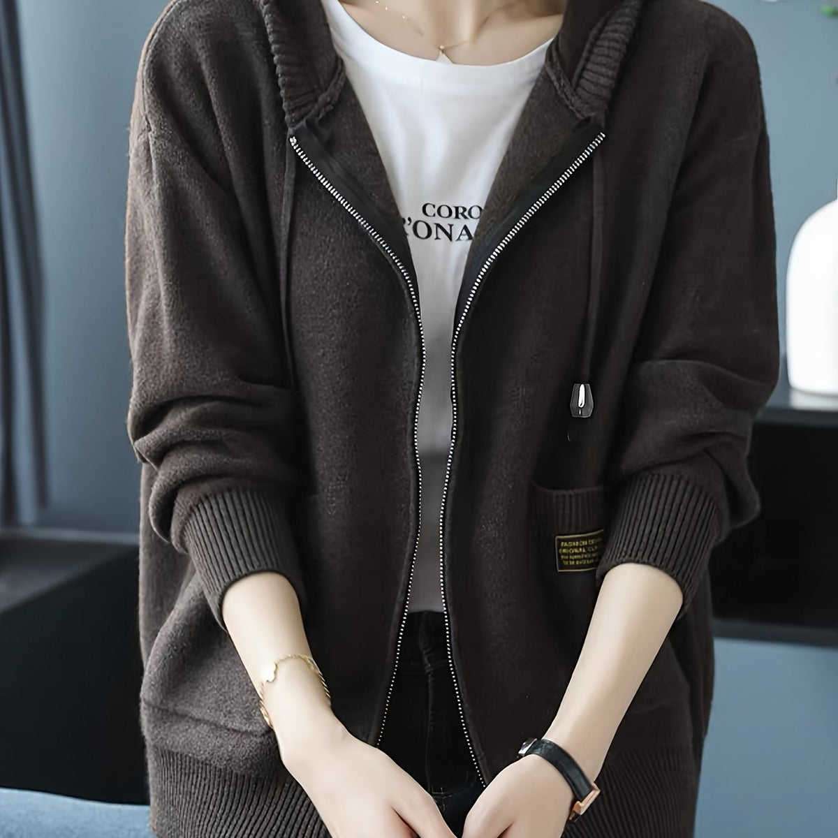 Valdene | Women's Zip-Up Hooded Cardigan