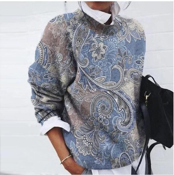 Vantara | Women's Paisley Print Relaxed Sweater